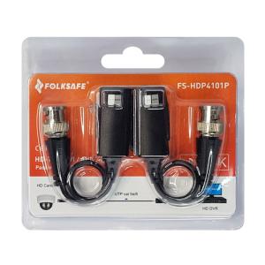 FOLKSAFE παθητικό Video Balun FS-HDP4101P για κάμερες | Κλειστό Κύκλωμα CCTV | elabstore.gr