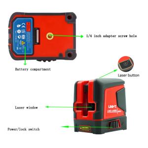 UNI-T γραμμικό αλφάδι laser LM570LD-II, με πράσινη δέσμη 2 ακτίνων | Εργαλεία | elabstore.gr
