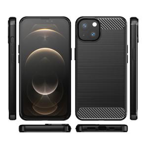 POWERTECH Θήκη Carbon MOB-1658 για iPhone 13, μαύρη | Αξεσουάρ κινητών | elabstore.gr