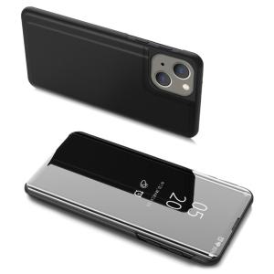 POWERTECH θήκη Clear View MOB-1665 για iPhone 13, μαύρη | Αξεσουάρ κινητών | elabstore.gr
