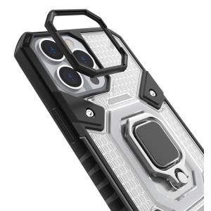 POWERTECH Θήκη Capsule Ring MOB-1667 για iPhone 13, μαύρη | Αξεσουάρ κινητών | elabstore.gr