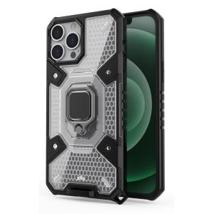 POWERTECH Θήκη Capsule Ring MOB-1667 για iPhone 13, μαύρη | Αξεσουάρ κινητών | elabstore.gr