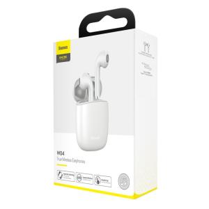BASEUS earphones ENCOK W04, true wireless, με θήκη φόρτισης, λευκά | eLabstore.gr BASEUS earphones ENCOK W04, true wireless, με θήκη φόρτισης, λευκά | Αξεσουάρ κινητών | elabstore.gr