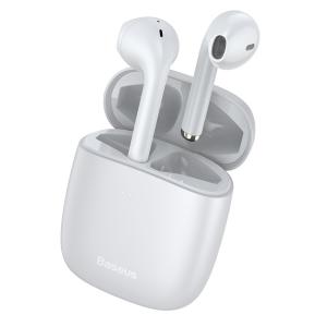 BASEUS earphones ENCOK W04, true wireless, με θήκη φόρτισης, λευκά | Αξεσουάρ κινητών | elabstore.gr