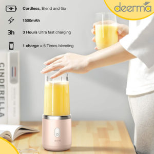 DEERMA φορητός αποχυμωτής NU05, με μπαταρία 1500mAh, 400ml, ροζ | Οικιακές & Προσωπικές Συσκευές | elabstore.gr