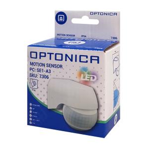 OPTONICA αισθητήρας κίνησης 7306, 180°, 12m, IP54, λευκός | Φωτισμός | elabstore.gr