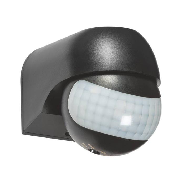 OPTONICA αισθητήρας κίνησης 7307, 180°, 12m, IP54, μαύρος | Φωτισμός | elabstore.gr
