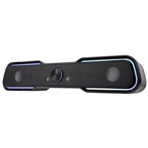 POWERTECH Gaming soundbar PT-974, 2x 5W RMS, 3.5mm, RGB, μαύρο | Εικόνα & Ήχος | elabstore.gr