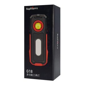 SUPFIRE φακός εργασίας G18 με εμπρόσθιο & πλαϊνό LED, 2000mAh, IP42 | Φωτισμός | elabstore.gr