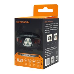 SUPFIRE φακός κεφαλής HL63 με αισθητήρα φωτός, 5W, 500Lm, 135m, 1200mAh | Φωτισμός | elabstore.gr