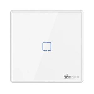 SONOFF smart διακόπτης T2EU1C-RF 433MHz, αφής, μονός, λευκός | Εργαλεία | elabstore.gr