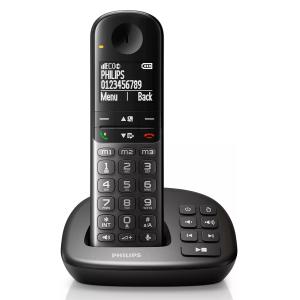PHILIPS ασύρματο τηλέφωνο XL4951DS/34 ελληνικό μενού, τηλεφωνητής, μαύρο | Τηλεφωνία | elabstore.gr