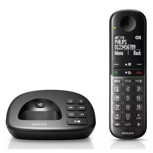 PHILIPS ασύρματο τηλέφωνο XL4951DS/34 ελληνικό μενού, τηλεφωνητής, μαύρο | Τηλεφωνία | elabstore.gr