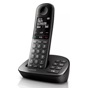 PHILIPS ασύρματο τηλέφωνο XL4951DS/34 ελληνικό μενού, τηλεφωνητής, μαύρο | Τηλεφωνία | elabstore.gr