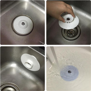 Τάπα σιφωνιού Flex Drain Stop με συκρατητή τριχών, σιλικόνη, mix color | Οικιακές & Προσωπικές Συσκευές | elabstore.gr