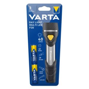 VARTA φορητός φακός Day Light Multi LED F20, 40lm, 29m, μαύρος-ασημί | Φωτισμός | elabstore.gr