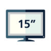 Used Monitor TFT/15"/Silver or Black or White/VGA | Refurbished | elabstore.gr