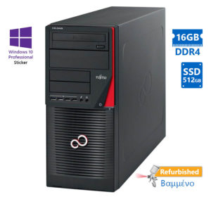 Fujitsu W550 Tower Xeon E3-1275v5 (4-Cores)/16GB DDR4/512GB SSD/No ODD/10P Grade A+ Workstation Refu | Refurbished | elabstore.gr