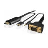 Καλώδιο VGA M με ήχο σε HDMI M 1.8m Well CABLE-VGA/A-HDMI-1.8BK-WL | Ήχου & Εικόνας | elabstore.gr