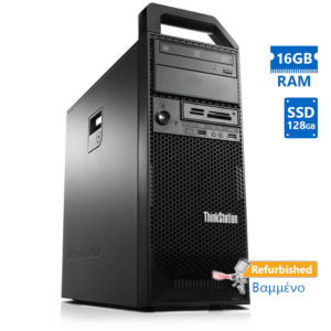 Lenovo ThinkStationS30 Tower Xeon E5-1620(4-Cores)/16GB DDR3/128GB SSD & 500GB/Nvidia 2GB/DVD-RW/7P | Refurbished | elabstore.gr