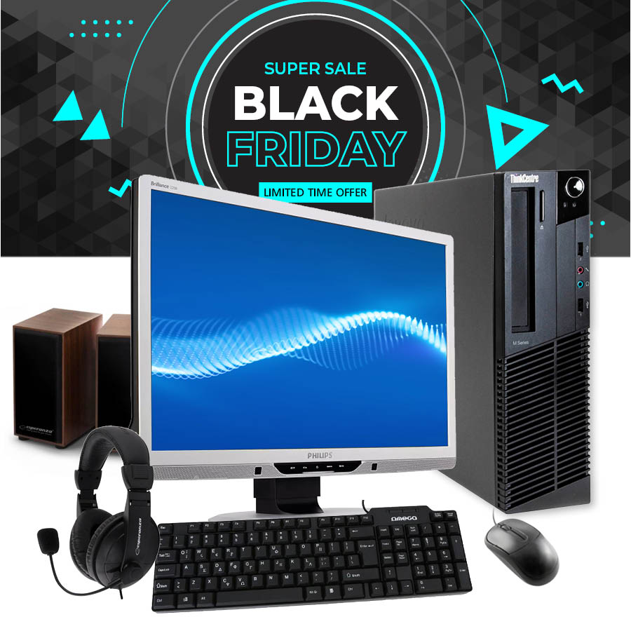 Bundle Ref.Lenovo M82 SFF i5-3470 GA+/ w/ Mon.Philips 22"GA/ K/ B-Mouse/ Ακουστικά/ Ηχεία | eLabstore.gr Bundle Ref.Lenovo M82 SFF i5-3470 GA+/w/Mon.Philips 22"GA/K/B-Mouse/Ακουστικά/Ηχεία | Refurbished | elabstore.gr