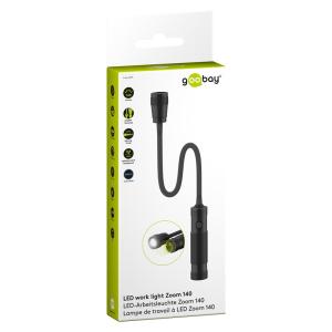 GOOBAY φακός εργασίας LED Zoom 66515 μαγνητική βάση, 140lm, IPX4, μαύρος | Φωτισμός | elabstore.gr