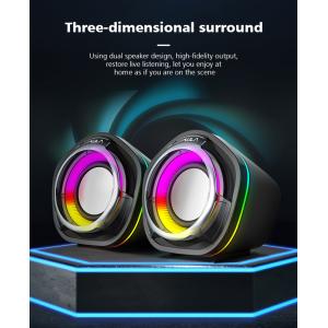 AULA gaming ηχεία N-107, 2x 3W, RGB, USB/3.5mm, μαύρα | eLabstore.gr AULA gaming ηχεία N-107, 2x 3W, RGB, USB/3.5mm, μαύρα | Συνοδευτικά PC | elabstore.gr