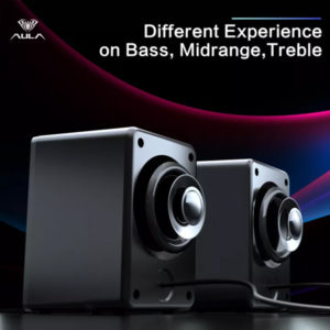AULA gaming ηχεία N-108, 2x 3W, RGB, USB/3.5mm, μαύρα | eLabstore.gr AULA gaming ηχεία N-108, 2x 3W, RGB, USB/3.5mm, μαύρα | Συνοδευτικά PC | elabstore.gr
