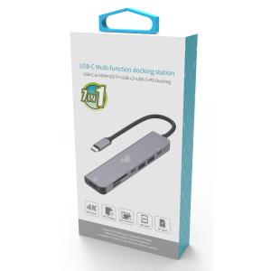 AULA docking station UC-902, 2x USB, HDMI, USB Type-C + PD, TF/SD, γκρι | eLabstore.gr AULA docking station UC-902, 2x USB, HDMI, USB Type-C + PD, TF/SD, γκρι | Συνοδευτικά PC | elabstore.gr