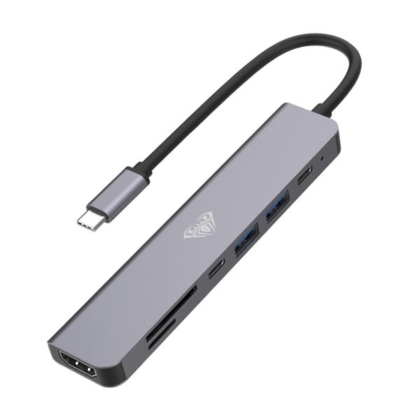 AULA docking station UC-902, 2x USB, HDMI, USB Type-C + PD, TF/SD, γκρι | eLabstore.gr AULA docking station UC-902, 2x USB, HDMI, USB Type-C + PD, TF/SD, γκρι | Συνοδευτικά PC | elabstore.gr
