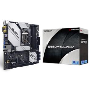 BIOSTAR μητρική B560M-SILVER, 4x DDR4, s1200, USB 3.2, mATX, Ver. 5.0 | PC & Αναβάθμιση | elabstore.gr