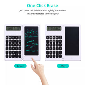 Αριθμομηχανή & tablet γραφής C5, με γραφίδα, 6" LCD, 12 ψηφία, λευκή | Αναλώσιμα - Είδη Γραφείου | elabstore.gr