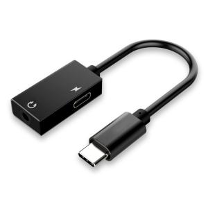 POWERTECH καλώδιο USB Type-C σε USB Type-C/3.5mm CAB-UC053, 0.11m, μαύρο | Αξεσουάρ κινητών | elabstore.gr