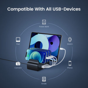 ORICO USB charging station DUK-4P, 4x USB, 30W, μαύρος | Αξεσουάρ κινητών | elabstore.gr