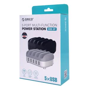 ORICO USB charging station DUK-5P, 5x USB, 40W, μαύρος | Αξεσουάρ κινητών | elabstore.gr