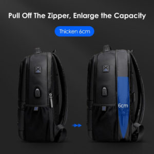 GOLDEN WOLF τσάντα πλάτης GB00402, με θήκη laptop 15.6", 20-25L, μαύρη | Οικιακές & Προσωπικές Συσκευές | elabstore.gr