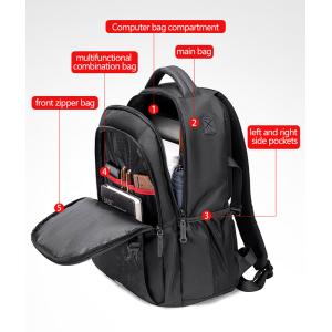 GOLDEN WOLF τσάντα πλάτης GB00433, με θήκη laptop 15.6", 23L, μαύρη | Οικιακές & Προσωπικές Συσκευές | elabstore.gr