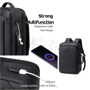 GOLDEN WOLF τσάντα πλάτης GB00450, με θήκη laptop 15.6", 22L, μαύρη | Οικιακές & Προσωπικές Συσκευές | elabstore.gr