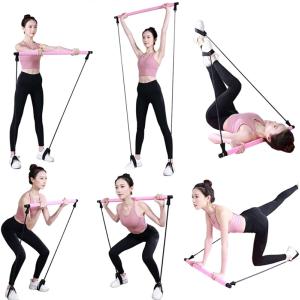 Φορητή μπάρα για ασκήσεις Pilates/Yoga GYM-0021, 91cm, ροζ | Οικιακές & Προσωπικές Συσκευές | elabstore.gr