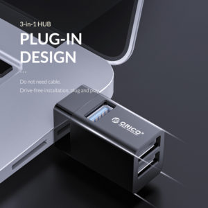 ORICO mini USB Hub MINI-U32, 1x USB 3.0, 2x USB 2.0, μαύρο | Συνοδευτικά PC | elabstore.gr