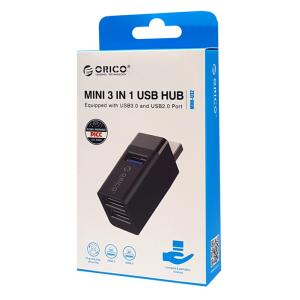 ORICO mini USB Hub MINI-U32, 1x USB 3.0, 2x USB 2.0, μαύρο | Συνοδευτικά PC | elabstore.gr