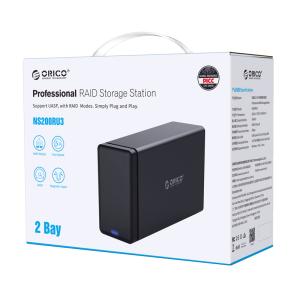 ORICO εξωτερική θήκη για 2x 3.5" HDD NS200RU3 USB3.0, 5Gbps, 32TB, μαύρη | eLabstore.gr