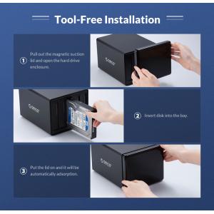 ORICO εξωτερική θήκη για 4x 3.5" HDD NS400RU3 USB3.0, 5Gbps, 64TB, μαύρη | eLabstore.gr