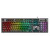 ROAR gaming πληκτρολόγιο RR-0007, ενσύρματο, RGB, αθόρυβα πλήκτρα, ασημί | Συνοδευτικά PC | elabstore.gr