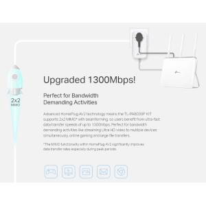 TP-LINK powerline TL-PA8030P kit passthrough, AV1300 3x Gigabit, Ver 3.0 | Δικτυακά | elabstore.gr