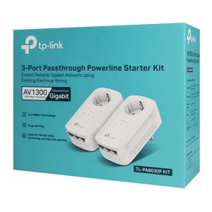 TP-LINK powerline TL-PA8030P kit passthrough, AV1300 3x Gigabit, Ver 3.0 | Δικτυακά | elabstore.gr