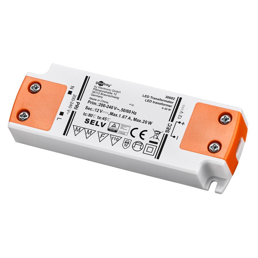 GOOBAY μετασχηματιστής LED 30002, 12V, 20W, IP20 | eLabstore.gr GOOBAY μετασχηματιστής LED 30002, 12V, 20W, IP20 | Φωτισμός | elabstore.gr