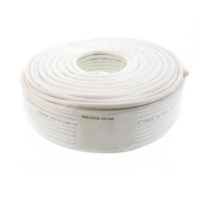 Καλώδιο ομοαξωνικό 100m, 6.5mm, CX-015LC, 75R λευκό Well RG6-CCS/AL-100-CHR | Ήχου & Εικόνας | elabstore.gr