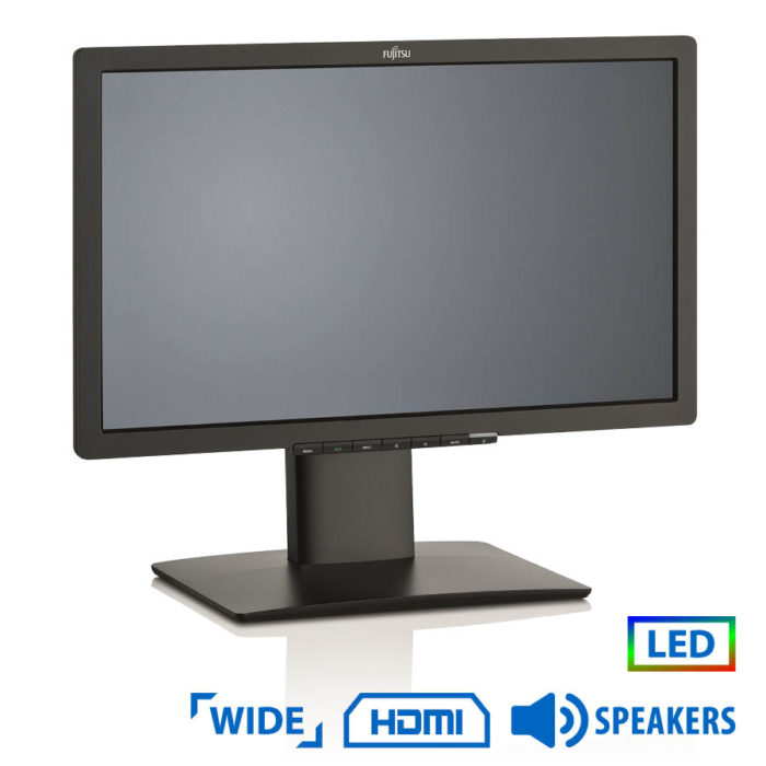 Used (A-) Monitor B22T-x LED/Fujitsu /22"/1920x1080/Wide/Black/Grade A-/w/Speakers/D-SUB & DVI-D & H | Refurbished | elabstore.gr