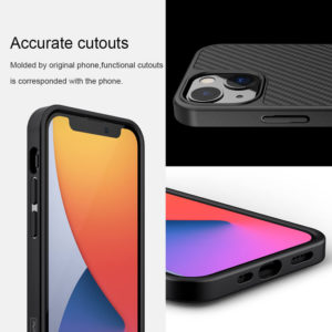 NILLKIN θήκη Synthetic Fiber για Apple iPhone 13, μαύρη | Αξεσουάρ κινητών | elabstore.gr
